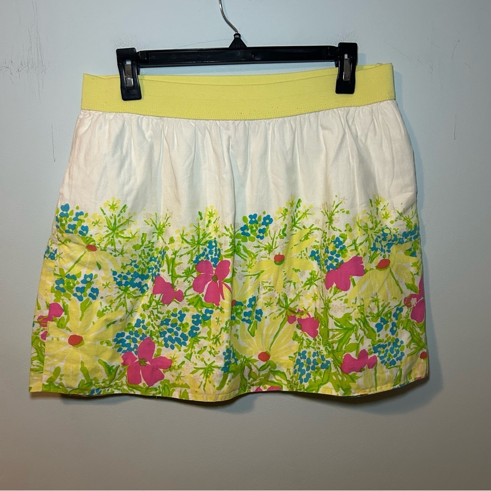 Lilly Pulitzer Classic Floral Garden Whitley Mini Skirt Size Medium